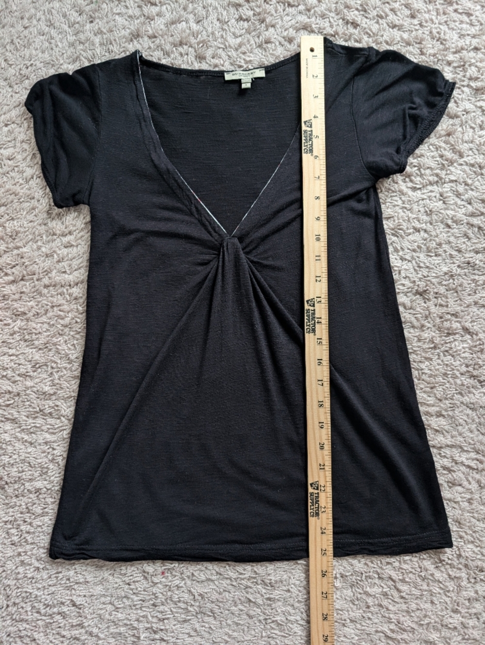 Vintage Burberry London Y2K Twist-Front Top - Picture 10 of 13